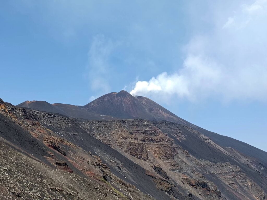 the top of mount etna